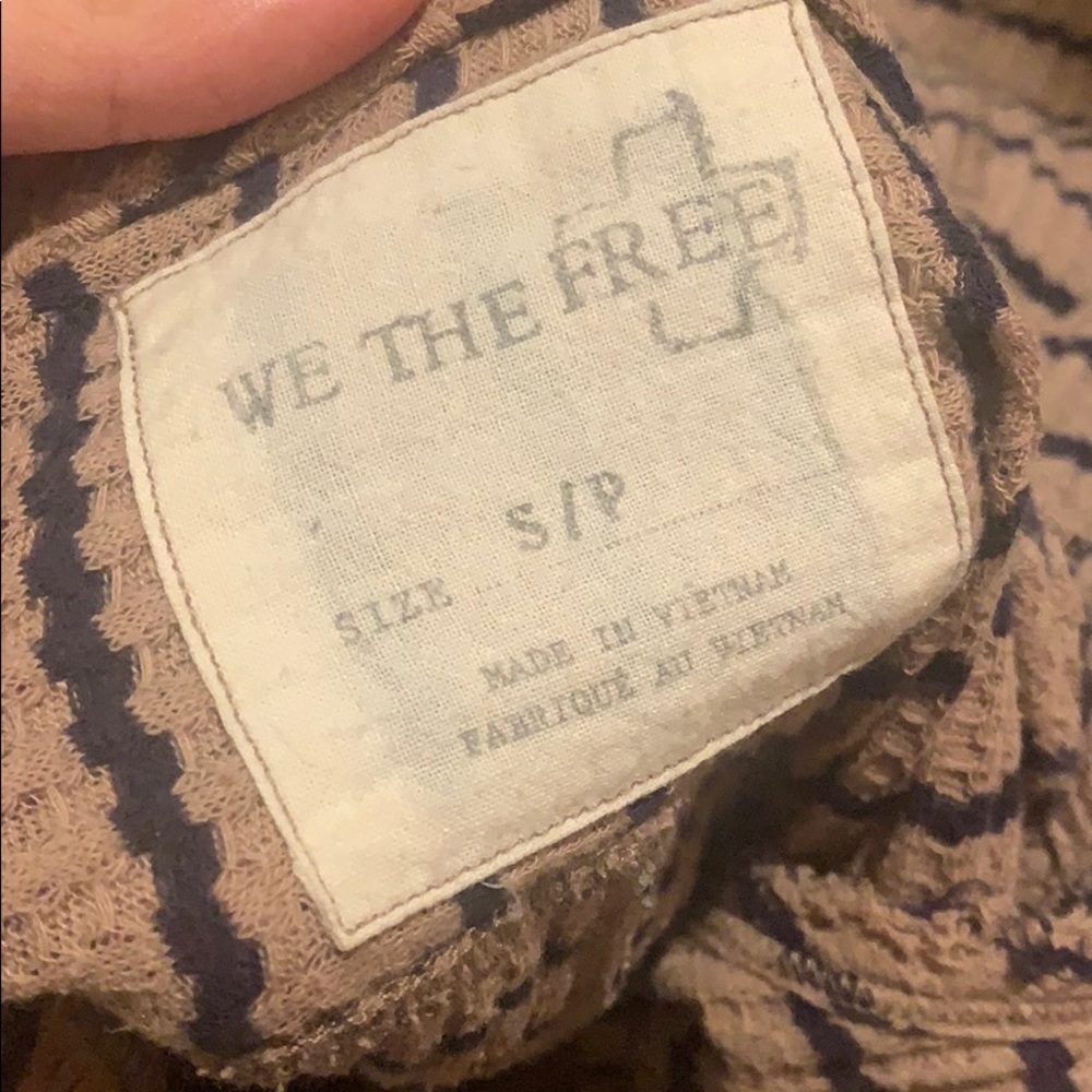 Free People Striped Peplum Top